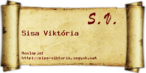 Sisa Viktória névjegykártya